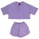 Target Παιδικό σετ Loose Crop Top & Shorts Single Jersey Set ''Awesome''